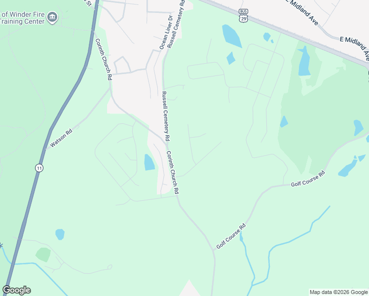 map of restaurants, bars, coffee shops, grocery stores, and more near 508 Heritage Lane in Winder