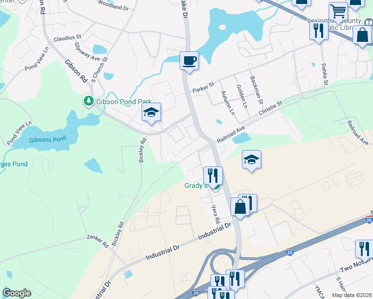 map of restaurants, bars, coffee shops, grocery stores, and more near 200 Cinnamon Hills Lane in Lexington