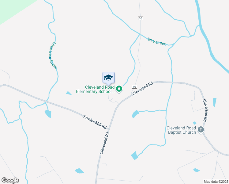map of restaurants, bars, coffee shops, grocery stores, and more near 1700 Cleveland Road in Bogart
