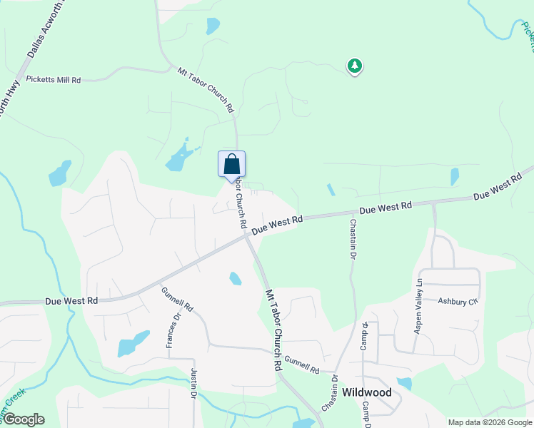 map of restaurants, bars, coffee shops, grocery stores, and more near 1571 Due West Road in Dallas