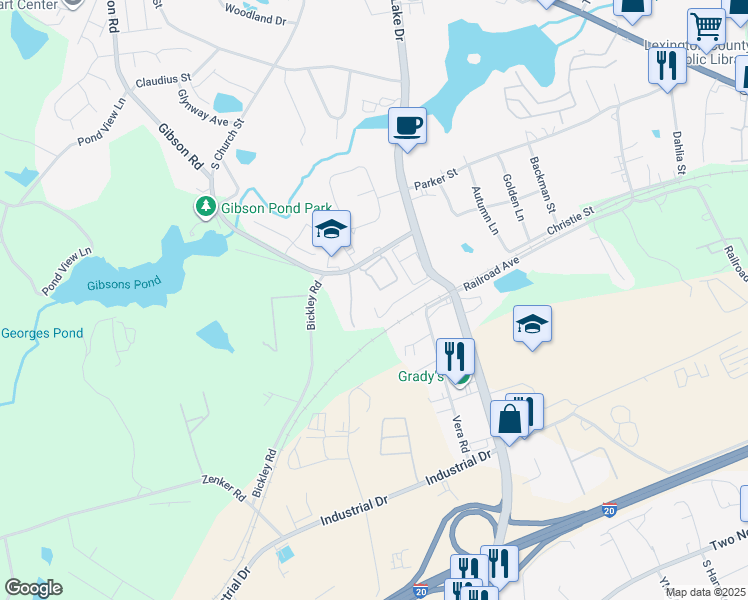 map of restaurants, bars, coffee shops, grocery stores, and more near 240 Cinnamon Hills Lane in Lexington