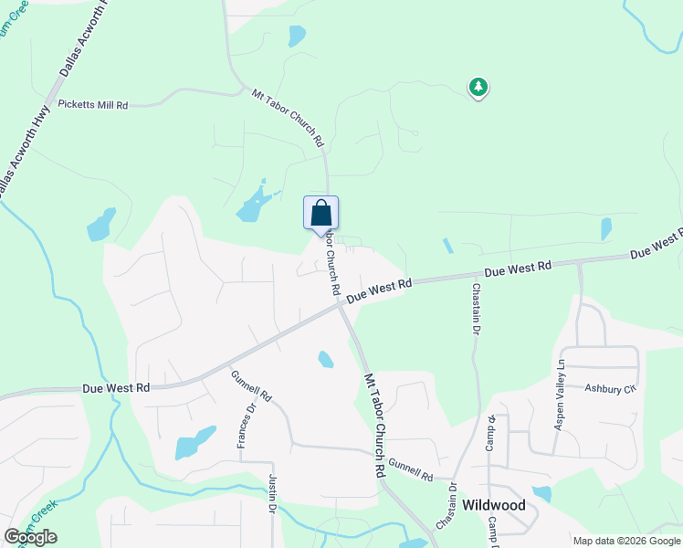map of restaurants, bars, coffee shops, grocery stores, and more near 1571 Due West Road in Dallas