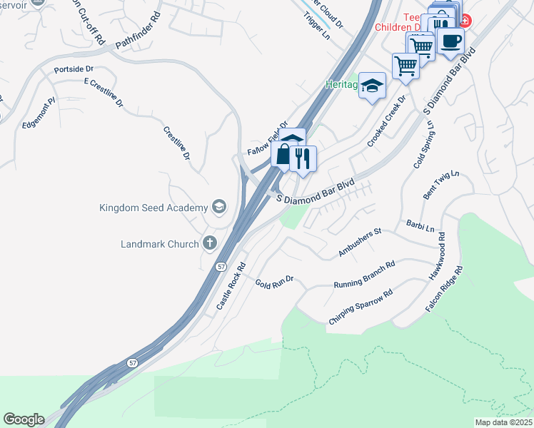 map of restaurants, bars, coffee shops, grocery stores, and more near 3333 South Brea Canyon Road in Diamond Bar
