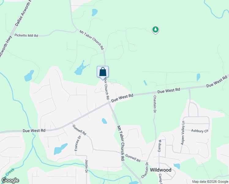 map of restaurants, bars, coffee shops, grocery stores, and more near 1571 Due West Road in Dallas