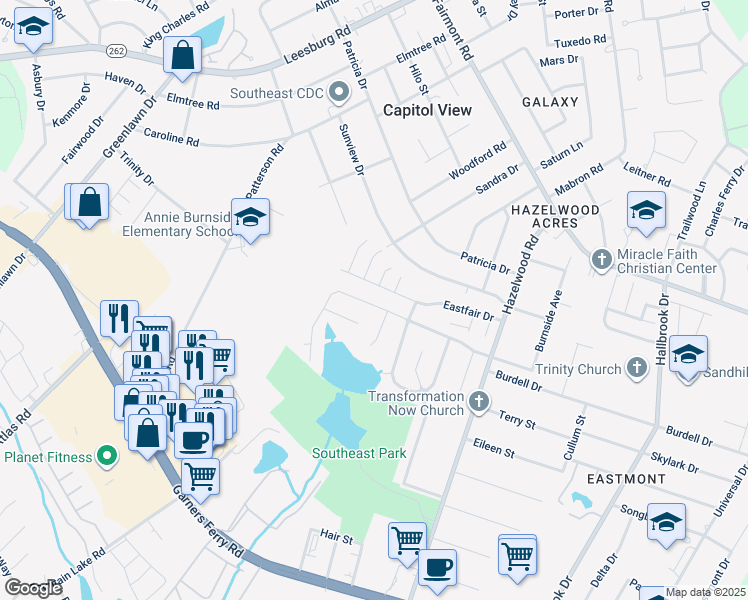 map of restaurants, bars, coffee shops, grocery stores, and more near 195 Ashewood Lake Drive in Columbia