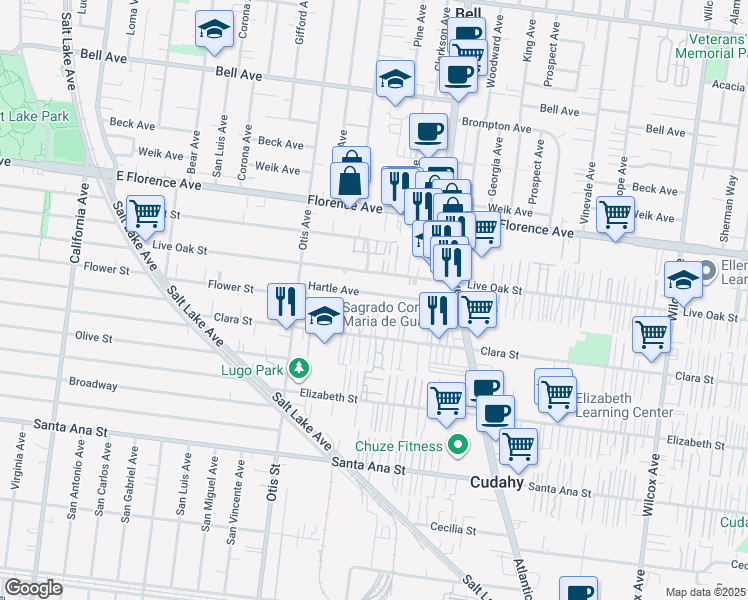 map of restaurants, bars, coffee shops, grocery stores, and more near 4334 Hartle Avenue in Cudahy
