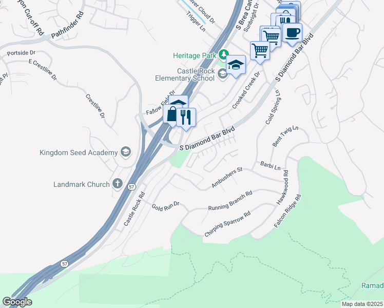 map of restaurants, bars, coffee shops, grocery stores, and more near 3101 Marigold Circle in Diamond Bar