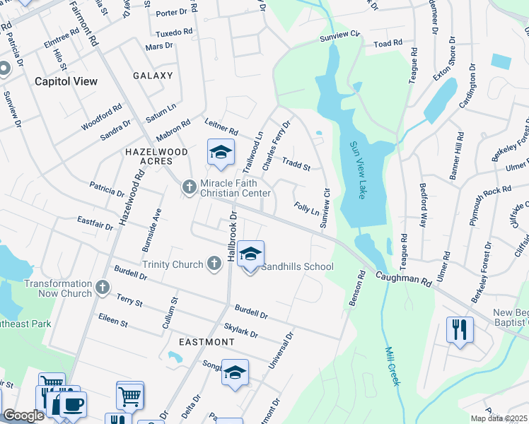 map of restaurants, bars, coffee shops, grocery stores, and more near 10D Ashley's Place in Columbia