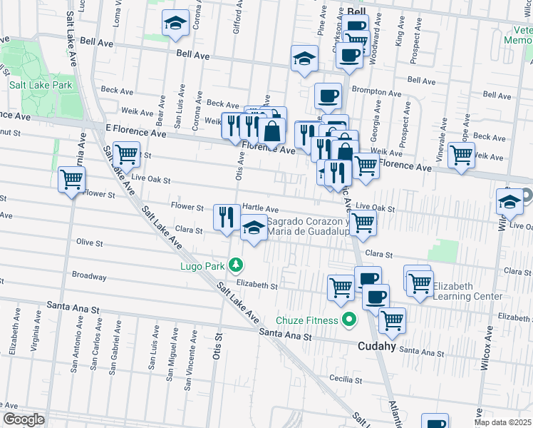 map of restaurants, bars, coffee shops, grocery stores, and more near 4254 Hartle Avenue in Cudahy
