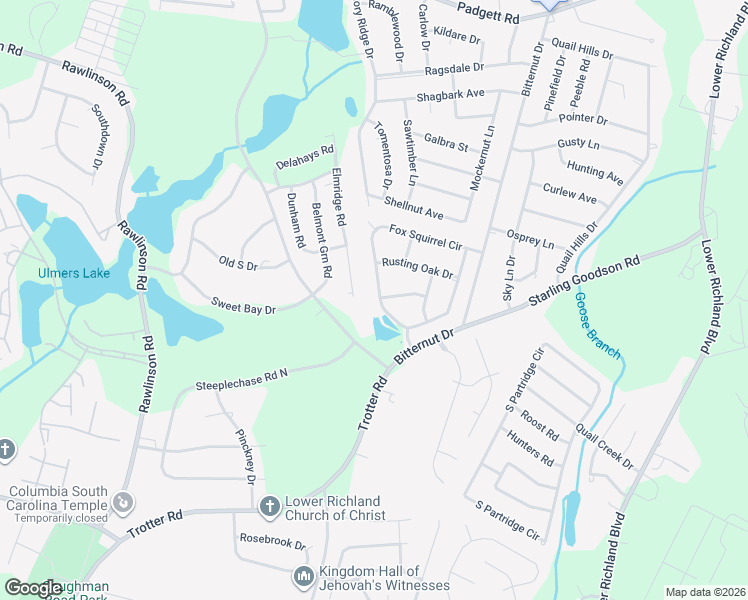 map of restaurants, bars, coffee shops, grocery stores, and more near 264 Fox Squirrel Circle in Columbia