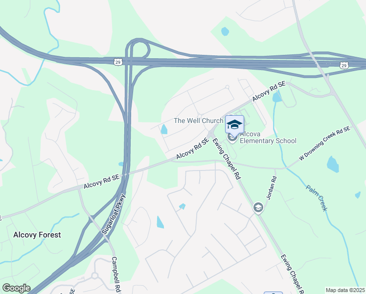 map of restaurants, bars, coffee shops, grocery stores, and more near 1961 Vidalia Court in Dacula