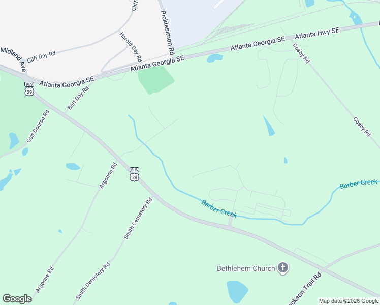 map of restaurants, bars, coffee shops, grocery stores, and more near 836 Hog Mountain Road in Winder