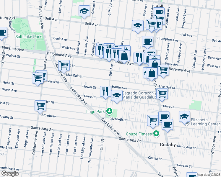map of restaurants, bars, coffee shops, grocery stores, and more near 4200 Hartle Avenue in Cudahy