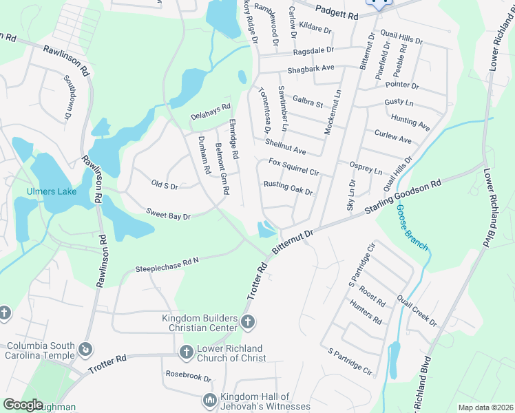 map of restaurants, bars, coffee shops, grocery stores, and more near 260 Fox Squirrel Circle in Columbia