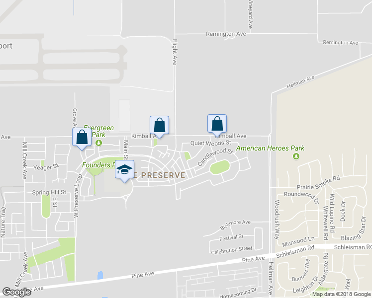map of restaurants, bars, coffee shops, grocery stores, and more near 8540 Blue Spruce Street in Chino