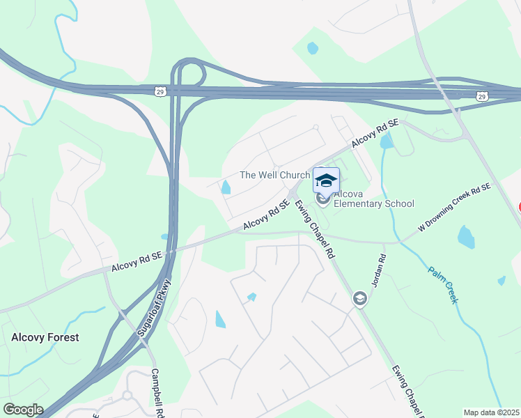 map of restaurants, bars, coffee shops, grocery stores, and more near 1991 Vidalia Court in Dacula