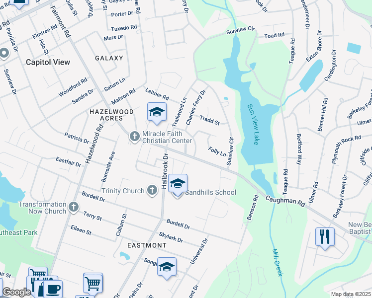 map of restaurants, bars, coffee shops, grocery stores, and more near 10D Ashley's Place in Columbia