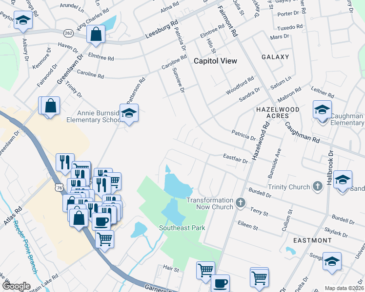 map of restaurants, bars, coffee shops, grocery stores, and more near 211 Ashewood Lake Drive in Columbia