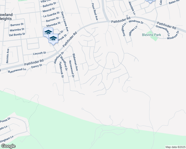 map of restaurants, bars, coffee shops, grocery stores, and more near 18851 Amberly Place in Rowland Heights