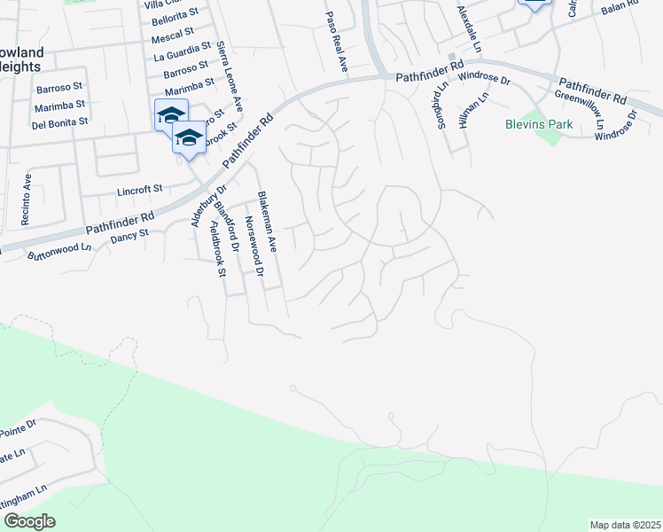 map of restaurants, bars, coffee shops, grocery stores, and more near 18851 Amberly Place in Rowland Heights