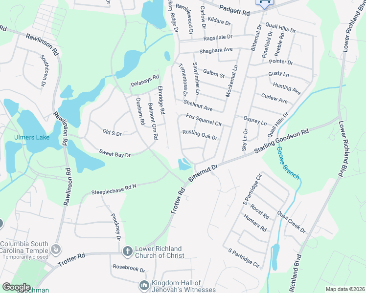 map of restaurants, bars, coffee shops, grocery stores, and more near 264 Fox Squirrel Circle in Columbia