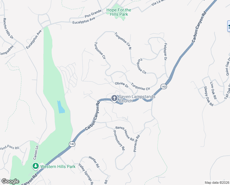 map of restaurants, bars, coffee shops, grocery stores, and more near 2110 Carbon Canyon Road in Chino Hills