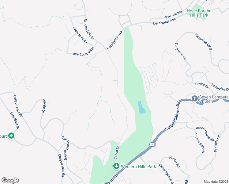 map of restaurants, bars, coffee shops, grocery stores, and more near 15380 Canon Lane in Chino Hills