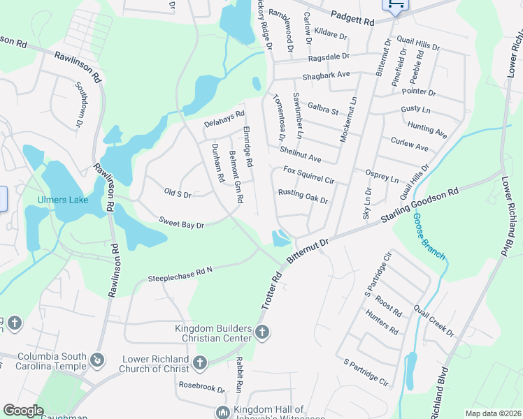 map of restaurants, bars, coffee shops, grocery stores, and more near 3332 Trotter Road in Columbia