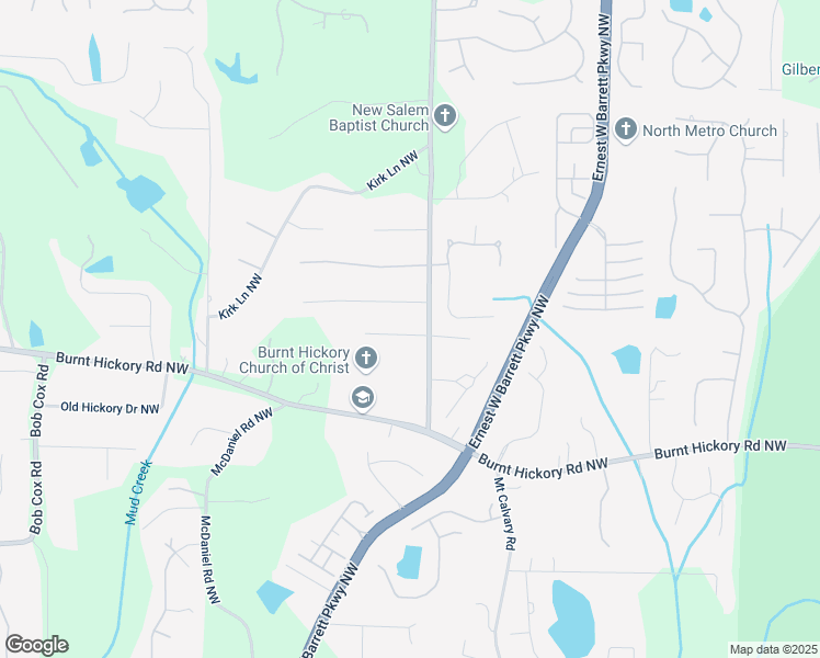 map of restaurants, bars, coffee shops, grocery stores, and more near 2358 New Salem Trace in Marietta