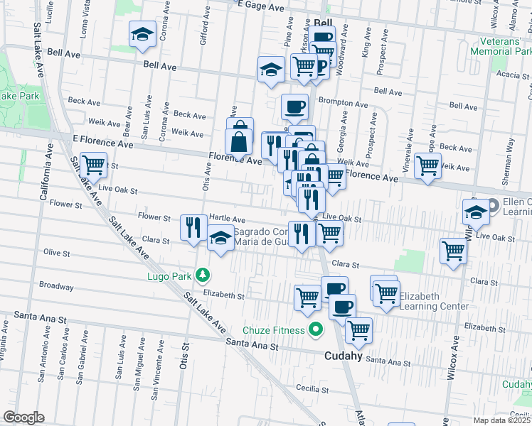 map of restaurants, bars, coffee shops, grocery stores, and more near 4334 Hartle Avenue in Cudahy