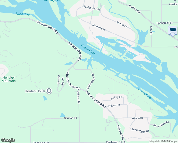 map of restaurants, bars, coffee shops, grocery stores, and more near 223 Bridle Ridge Road in Gadsden