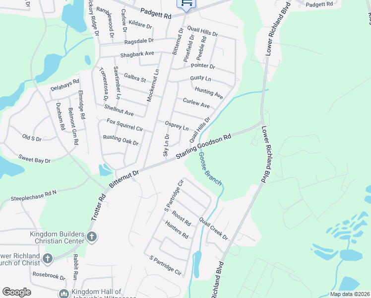 map of restaurants, bars, coffee shops, grocery stores, and more near 216 Starling Goodson Road in Hopkins