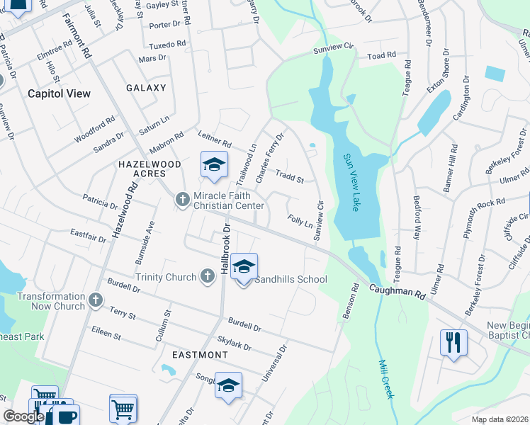 map of restaurants, bars, coffee shops, grocery stores, and more near 7824 Charles Towne Drive in Columbia