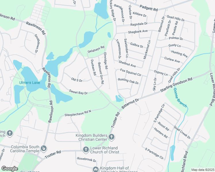 map of restaurants, bars, coffee shops, grocery stores, and more near 3332 Trotter Road in Columbia