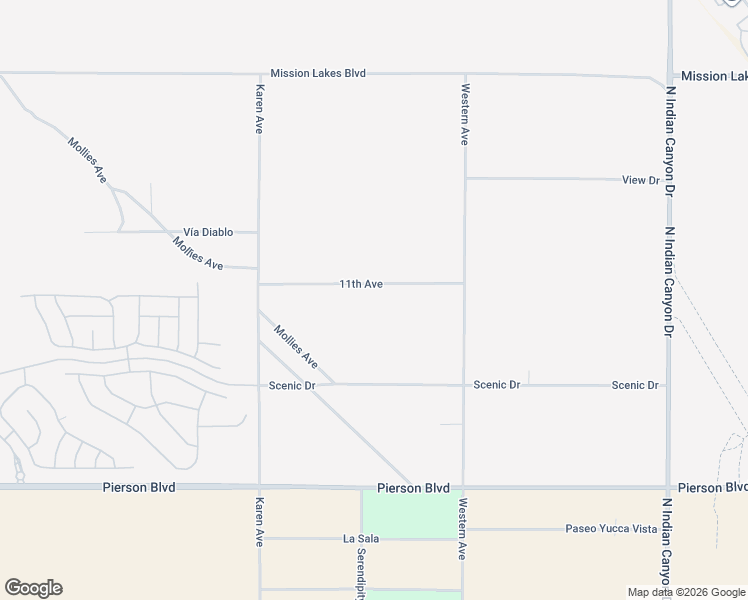 map of restaurants, bars, coffee shops, grocery stores, and more near 11th Avenue in Desert Hot Springs
