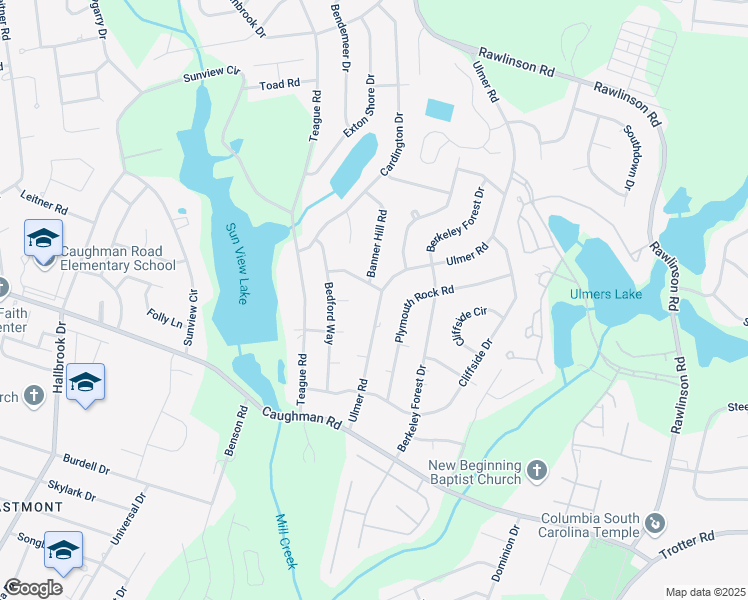 map of restaurants, bars, coffee shops, grocery stores, and more near 2937 Ulmer Road in Columbia