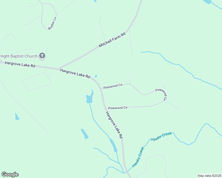 map of restaurants, bars, coffee shops, grocery stores, and more near 33 Pinewood Circle in Colbert