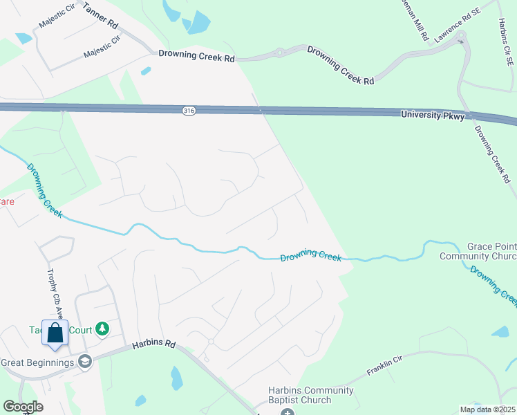 map of restaurants, bars, coffee shops, grocery stores, and more near 2920 Williams Farm Drive in Dacula