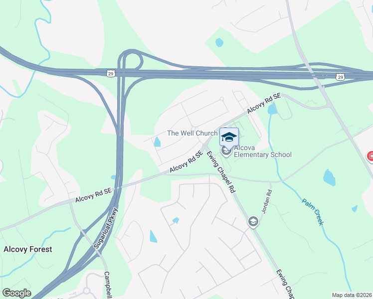 map of restaurants, bars, coffee shops, grocery stores, and more near 2030 Vidalia Court in Dacula