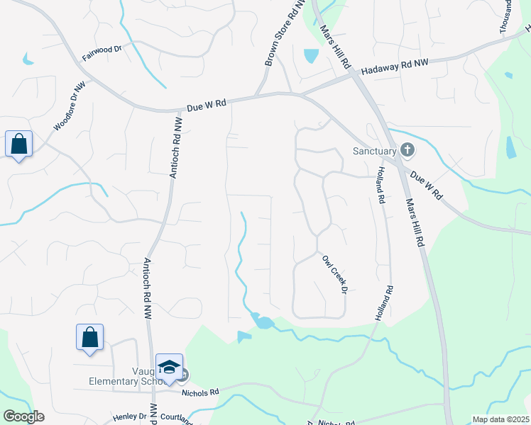 map of restaurants, bars, coffee shops, grocery stores, and more near 5819 Stonehaven Drive Northwest in Kennesaw