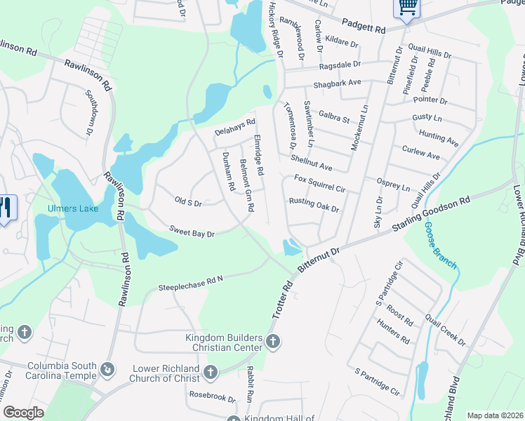 map of restaurants, bars, coffee shops, grocery stores, and more near 248 Fox Squirrel Circle in Columbia
