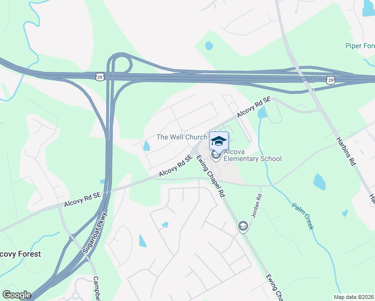 map of restaurants, bars, coffee shops, grocery stores, and more near Redflower Rd in Dacula
