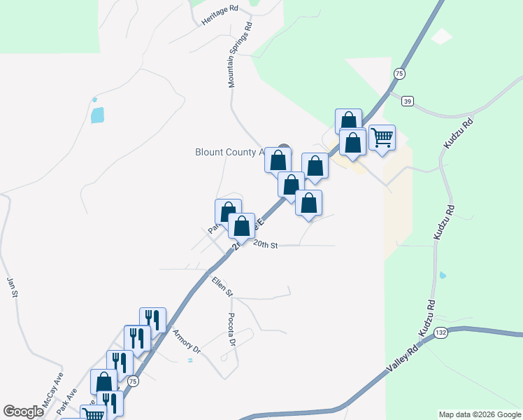 map of restaurants, bars, coffee shops, grocery stores, and more near 2018 2nd Avenue East in Oneonta