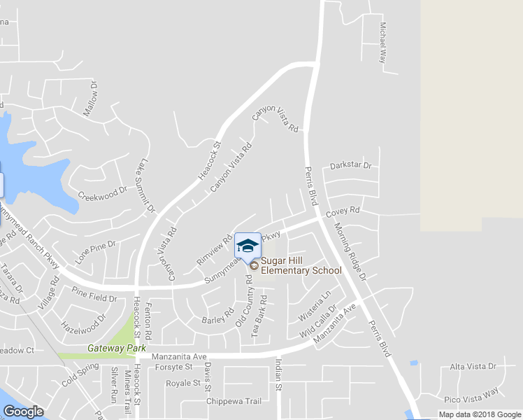 map of restaurants, bars, coffee shops, grocery stores, and more near 24460 Rimview Road in Moreno Valley