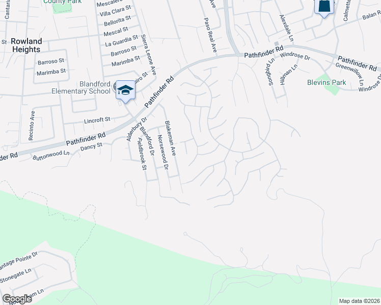 map of restaurants, bars, coffee shops, grocery stores, and more near 2926 Easton Place in Rowland Heights