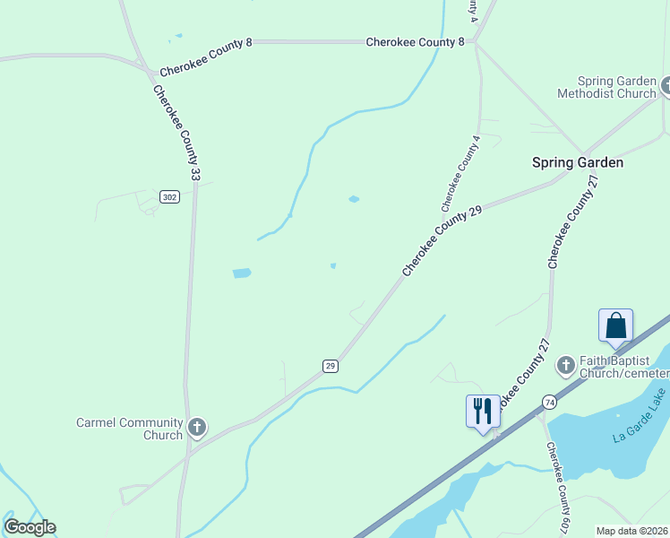 map of restaurants, bars, coffee shops, grocery stores, and more near 475 County Road 29 in Piedmont