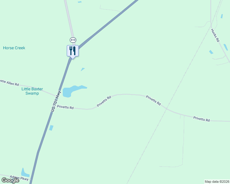 map of restaurants, bars, coffee shops, grocery stores, and more near 4505 Privetts Road in Conway