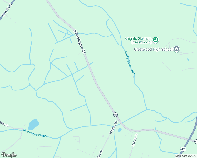 map of restaurants, bars, coffee shops, grocery stores, and more near 555 East Brewington Road in Sumter