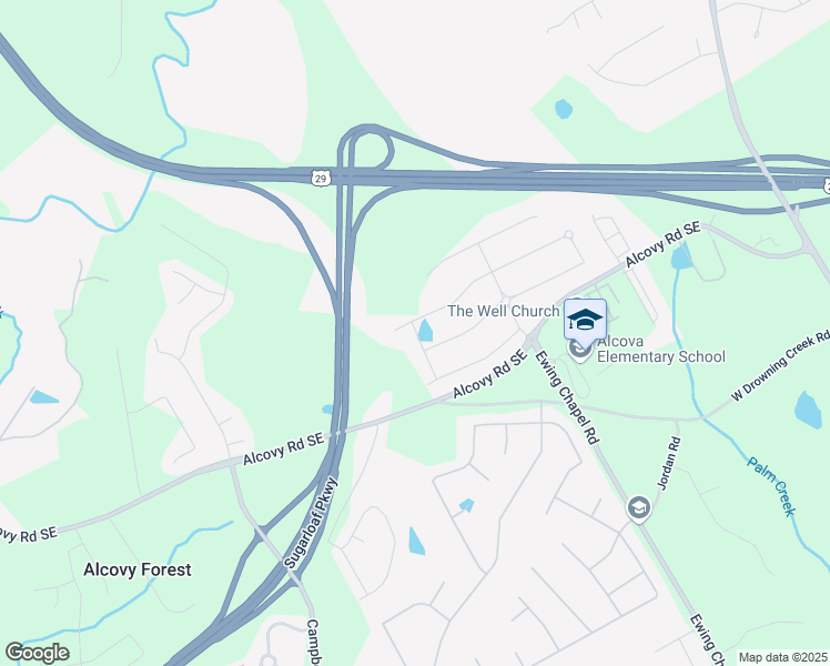 map of restaurants, bars, coffee shops, grocery stores, and more near 733 Millwood Drive in Dacula