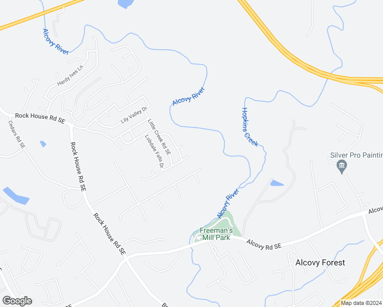 map of restaurants, bars, coffee shops, grocery stores, and more near 1710 Swamp Cabbage Drive in Lawrenceville
